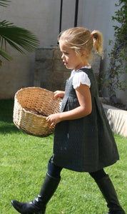Vestido lana gris