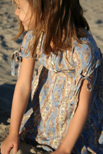 Vestido Hippie paramecio azul y rosa