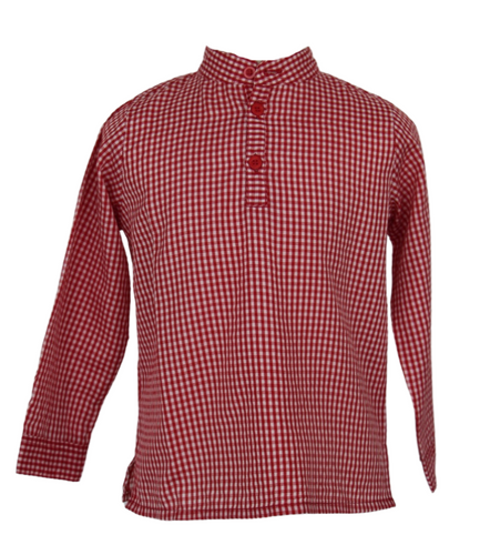 Camisa Campera Vichy rojo