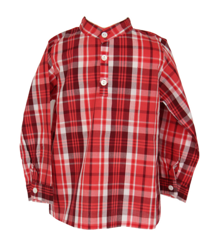 Camisa Mao Vichy Roja