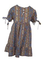 Load image into Gallery viewer, Vestido Hippie paramecio azul y rosa