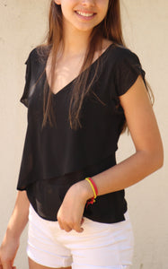 Blusa Gasa Negra