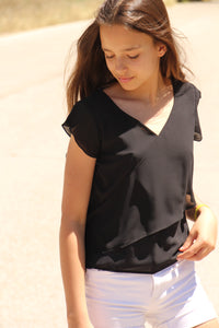 Blusa Gasa Negra