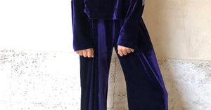 Pantalon terciopelo morado