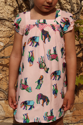 Vestido zebras bordado a mano
