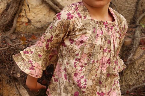 Blusa Sevilla beige floral