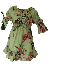 Cargar imagen en el visor de la galería, Vestido tropical mil lazos verde